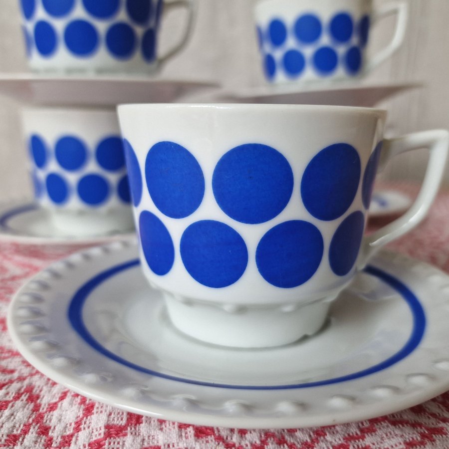 5 Kaffe koppar och fat / kaffeset VINTAGE