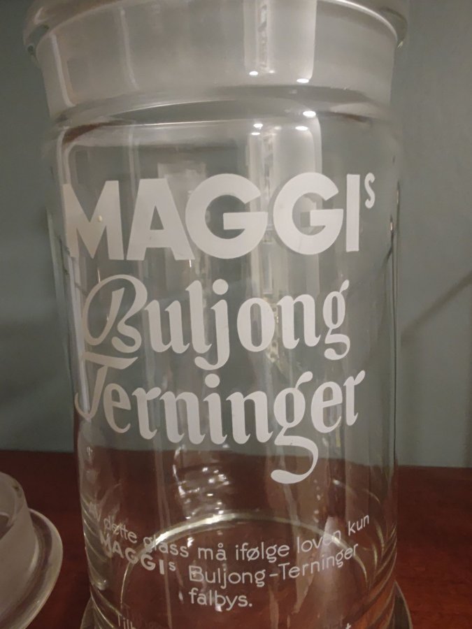 Maggi Buljong-Tärningar Glasburk retro