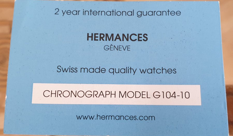 Hermansces Genève G104-10 Chronograph Herre ur