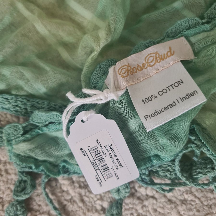 Rosebud grön scarf