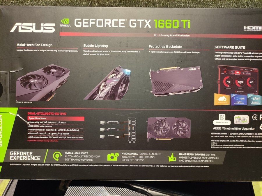 ASUS GeForce GTX 1660 Ti Dual EVO 6GB