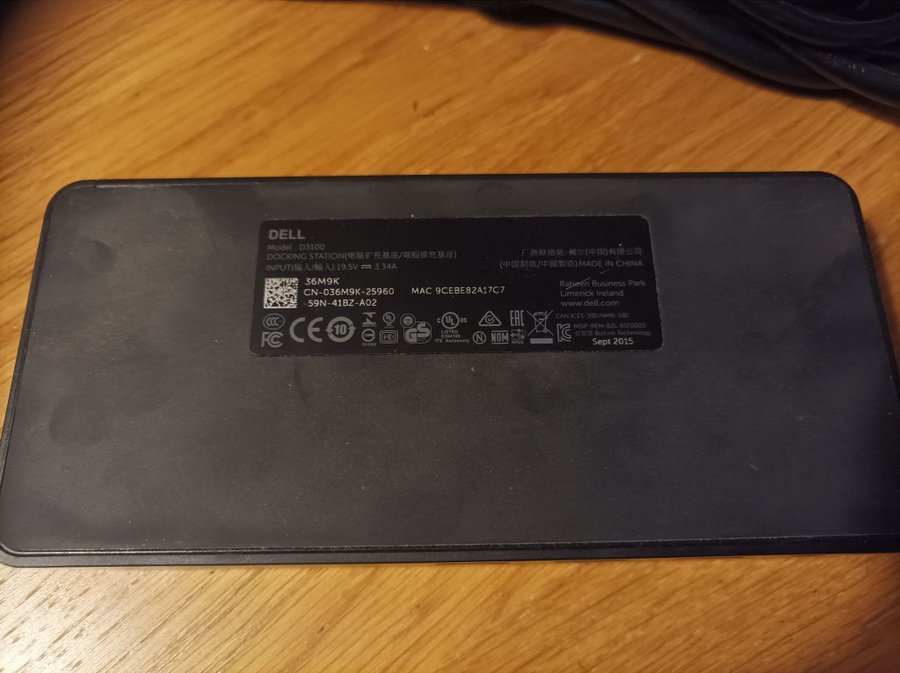 Dell D3100 docking station