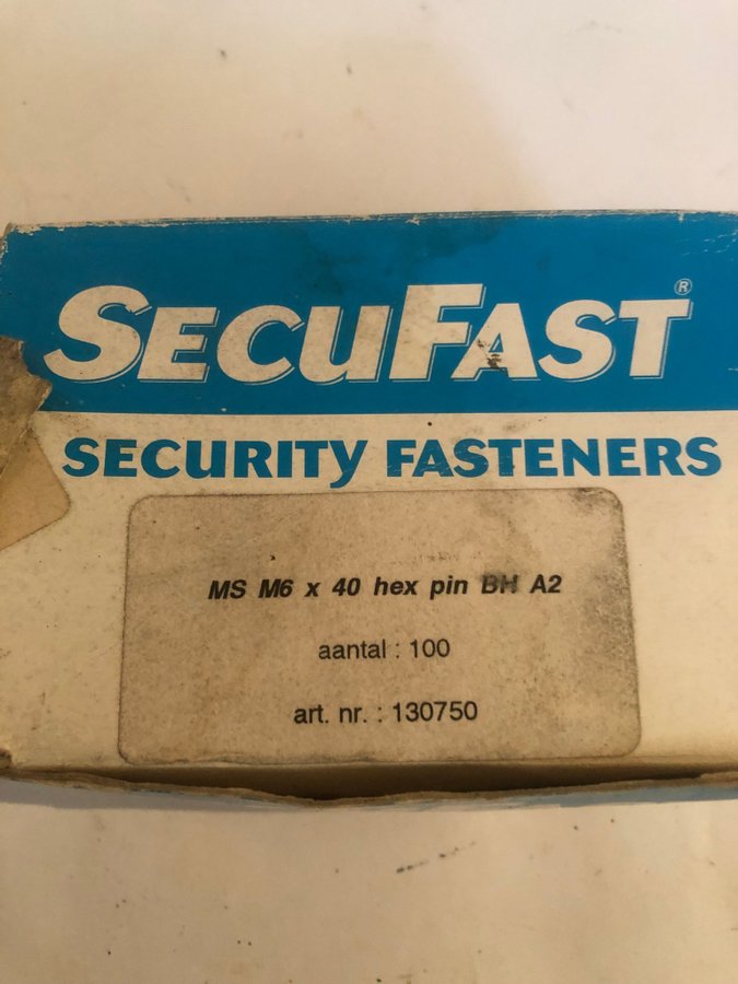 SecuFast MS M6 x 40 hex pin BH A2