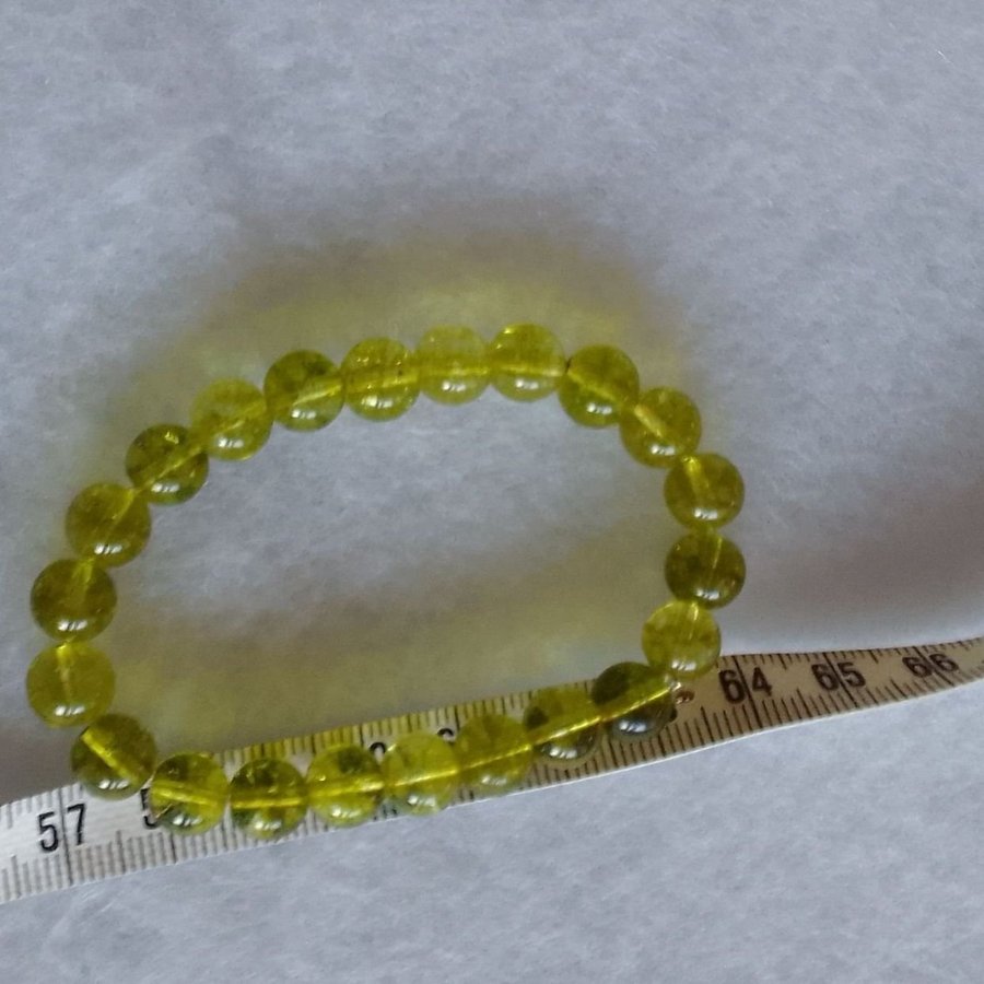 Peridot kristaller kula 8mm