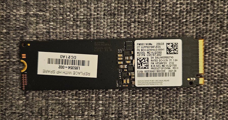 Samsung PM991 NVMe 256GB