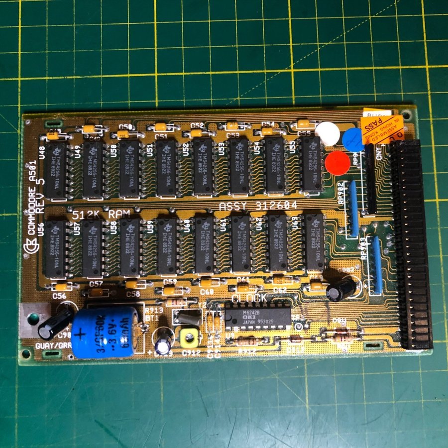 Amiga 500 A501 Extra Minne 512KB Uppgraderad Reparierad F.Fungerande #2