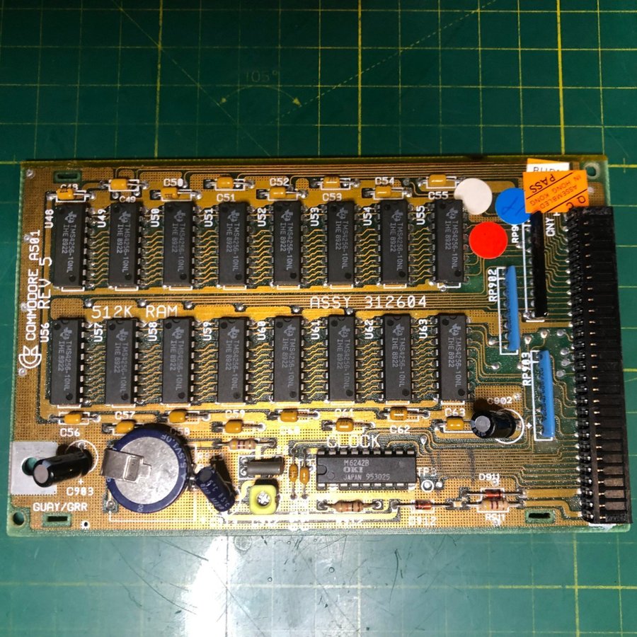 Amiga 500 A501 Extra Minne 512KB Uppgraderad Reparierad F.Fungerande #2