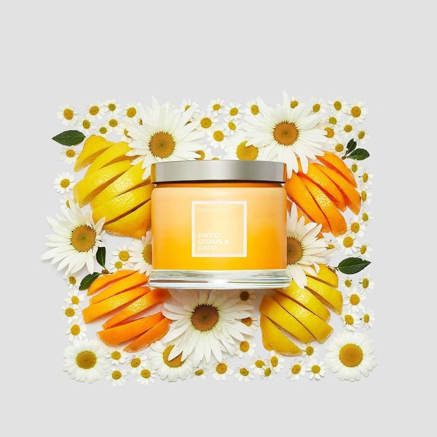 PartyLite 3-veks glasljus - Sweet Citrus  Daisy