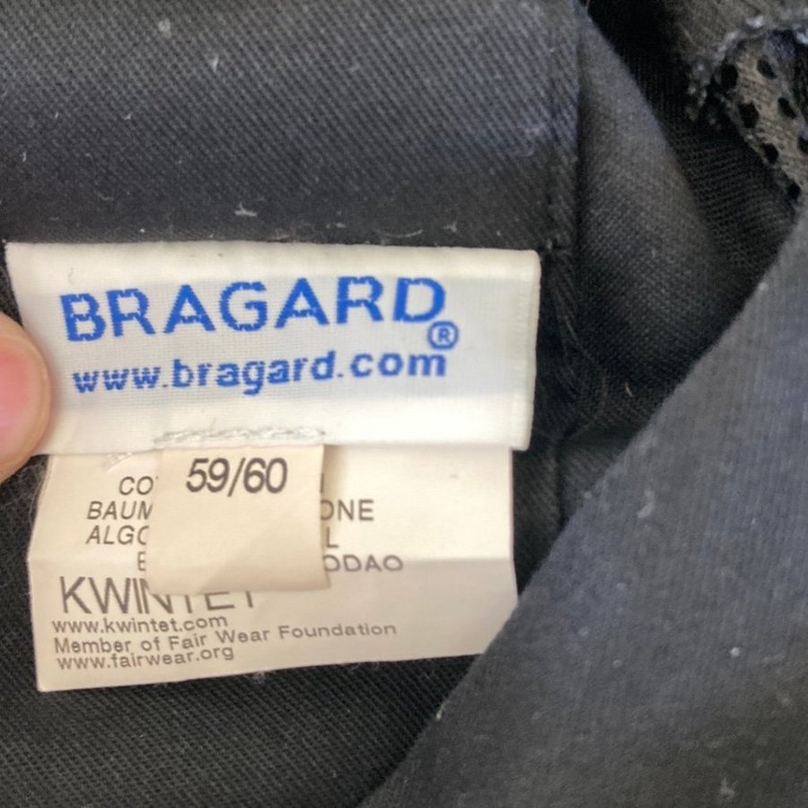 BRAGARD svart kockmössa 59/60 ny