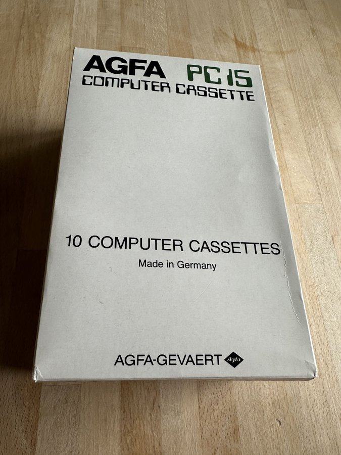 Kassetter 10pack Computer Cassette AGFA PC15 (West Germany) NOS oöppnat