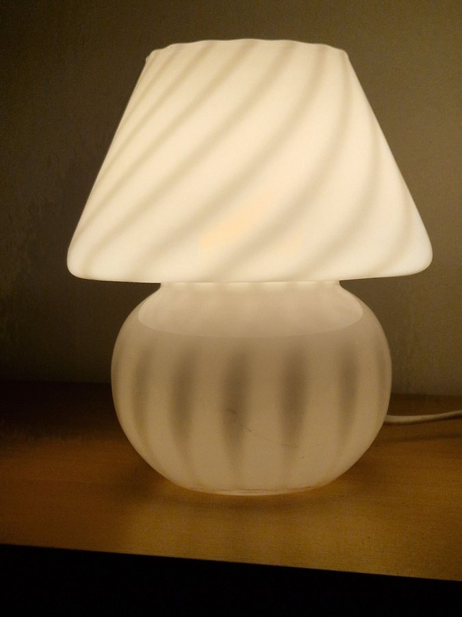 Tidslös Svamplampa Bordslampa Paolo Venini Murano Fungo retro