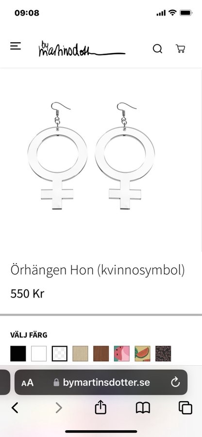 Örhängen kvinnosymbol