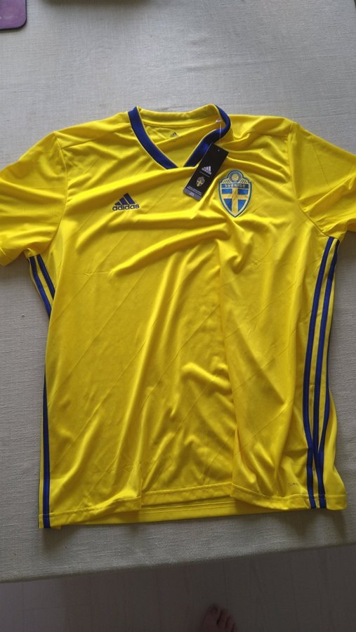 Landslaget Sverige 18/19 Adidas gul tröja, storlek 2XL