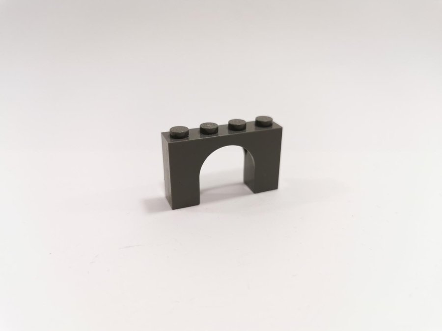 Lego - arch - båge - valv - 1x4x2 - part 6182 - mörkgrå (bluish)