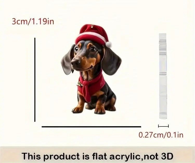 Nya Fina TAX Örhängen Till Jul - Dachshund -