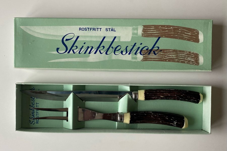 Retro Skinkbestick i Rostfritt Stål, Vintage, Kult