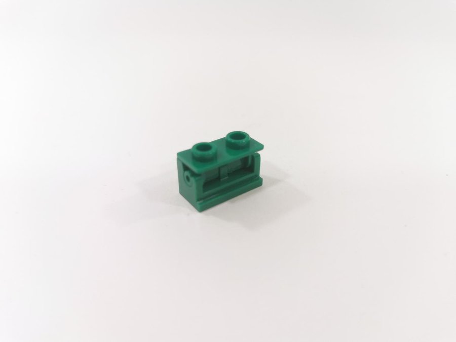 Lego - hinge - böjbar - ledad - 1x2 - part 3937 / 3938 - grön