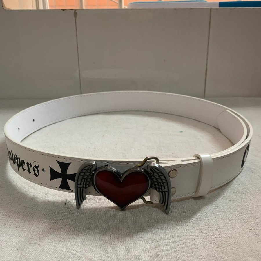 söt dödskalle spänne bälte, y2k/punk/rock belt, unsex