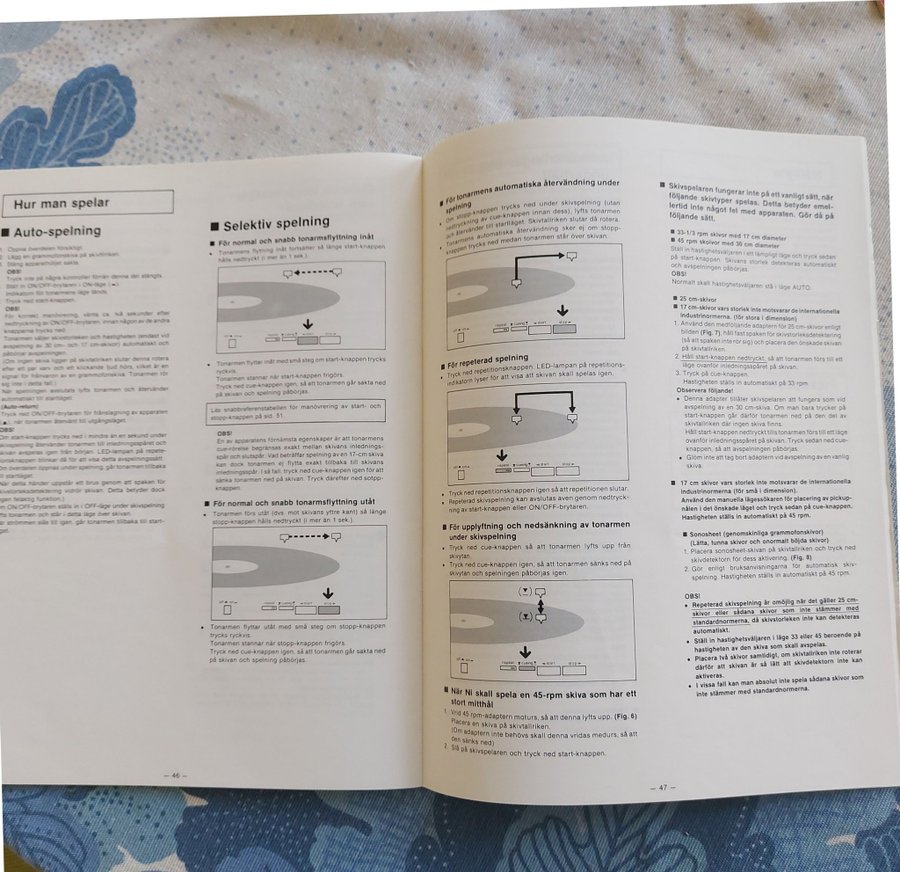 Manual: Technics SL-DL5 Direkt Driven Skivspelare