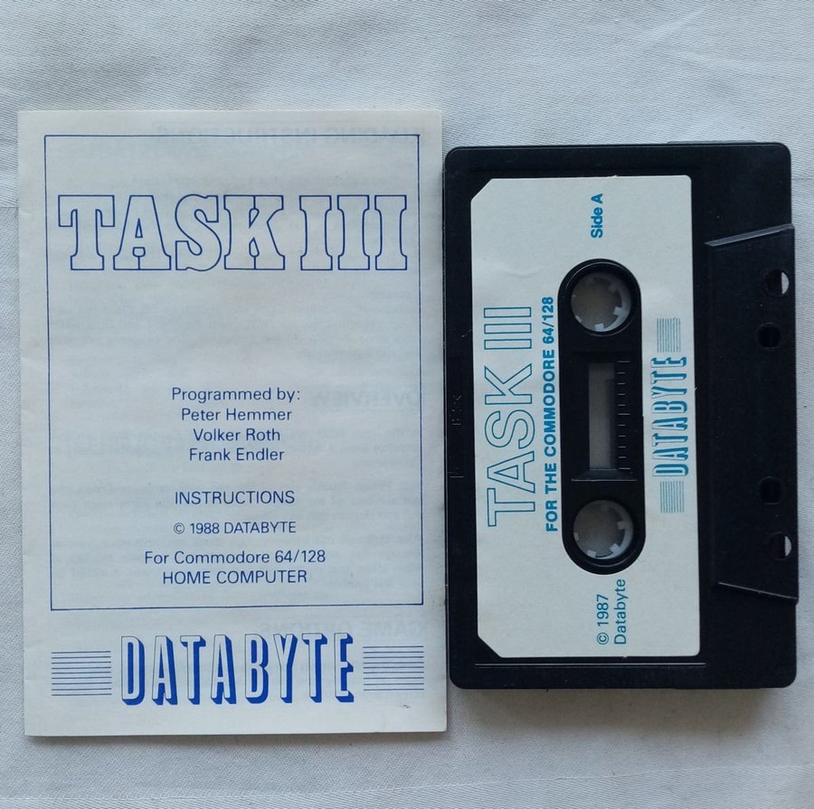 Task 3 - (Databyte - Cybernetic Arts) - Tape + Manual ->TESTAD<- Commodore 64