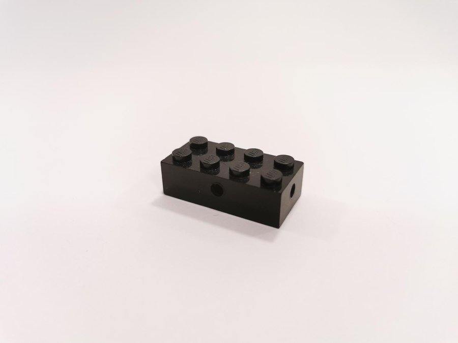 Lego - brick - fäste till hjul - 2x4 - part 7049b - svart