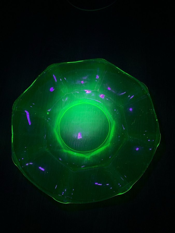 Uranium glass plate.