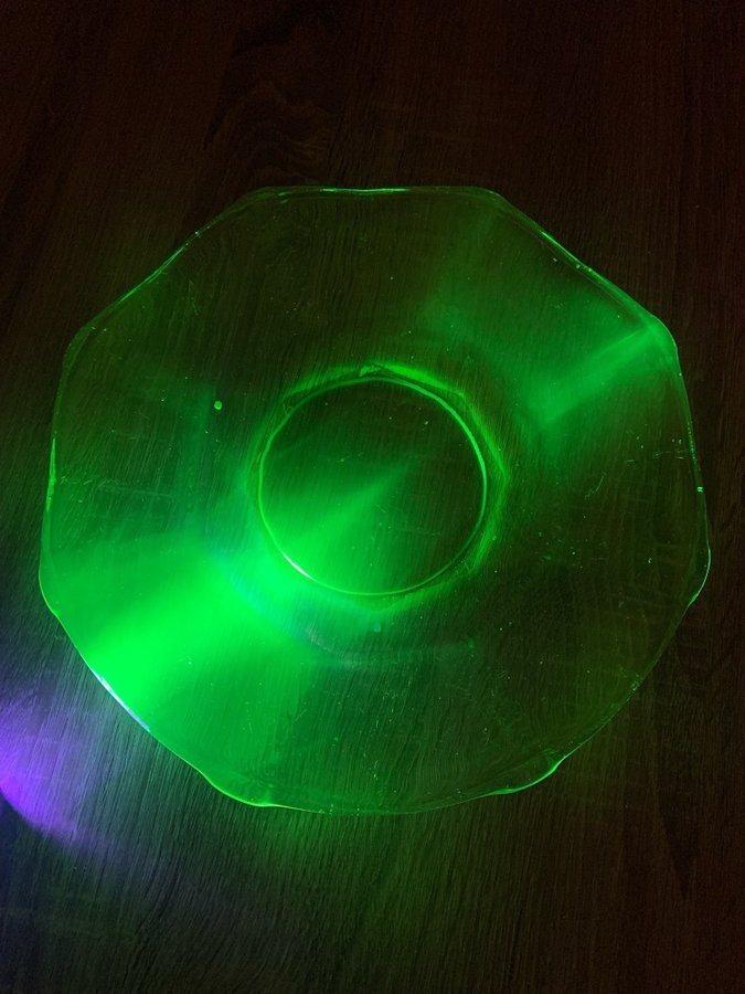 Uranium glass plate.