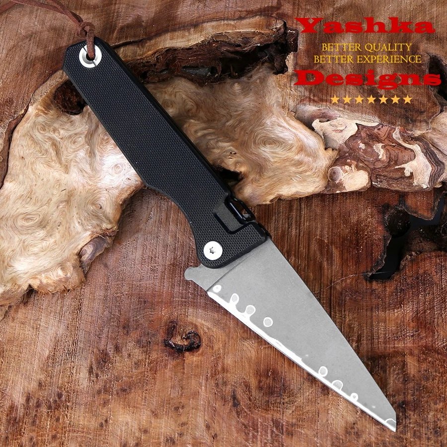 Hunting Knife 3-Layer Folding Blade Outdoor Camping BBQ Fishing Pocket Home Tool