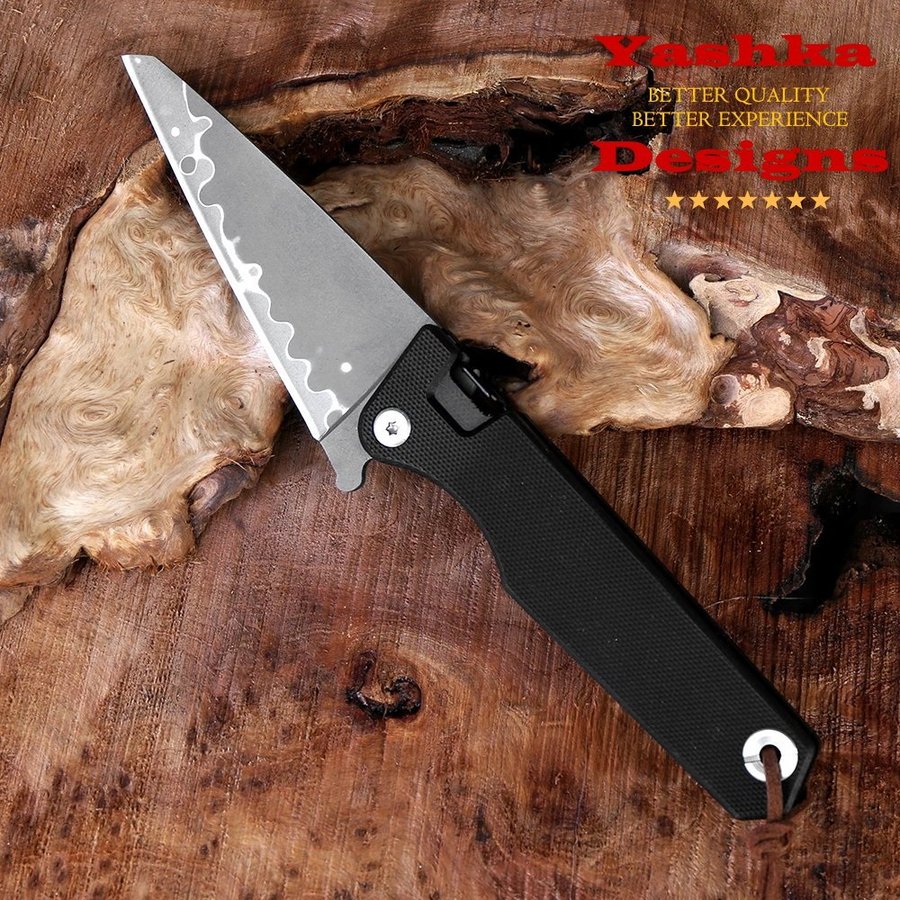 Hunting Knife 3-Layer Folding Blade Outdoor Camping BBQ Fishing Pocket Home Tool