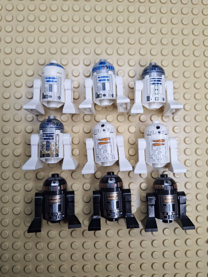 Lego - Star wars - R2-D2 minifigurer 9 st nästan alla i nyskick!