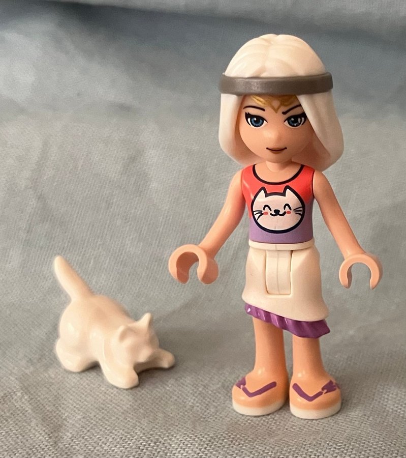 Lego Friends Flicka med Katt på Linnet och Kattunge