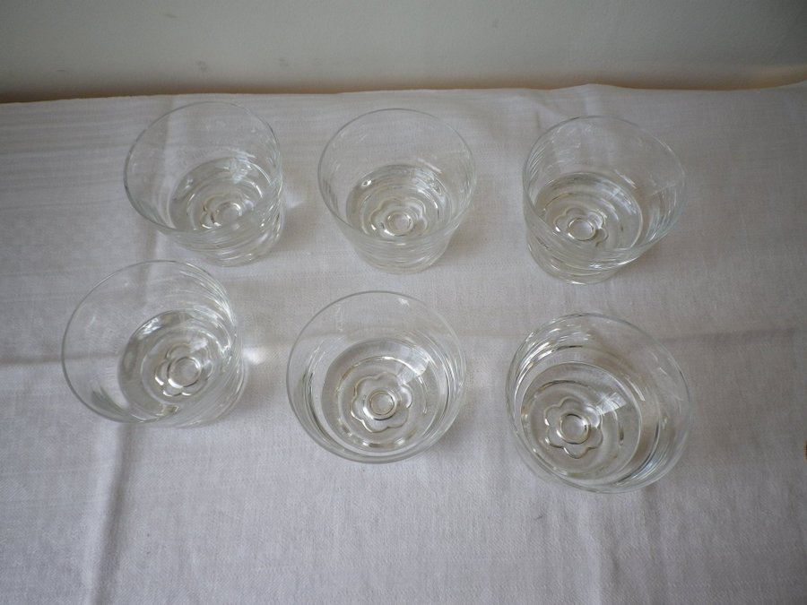 Whiskyglas * Orrefors * 6 st * Blomma * Whiskey * Glas * 60/70-tal * Retro