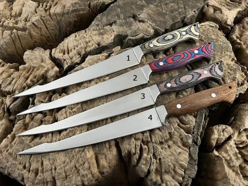 High Quality 4 piece Fillet knife Set Hunting Knife Meat craft Knife