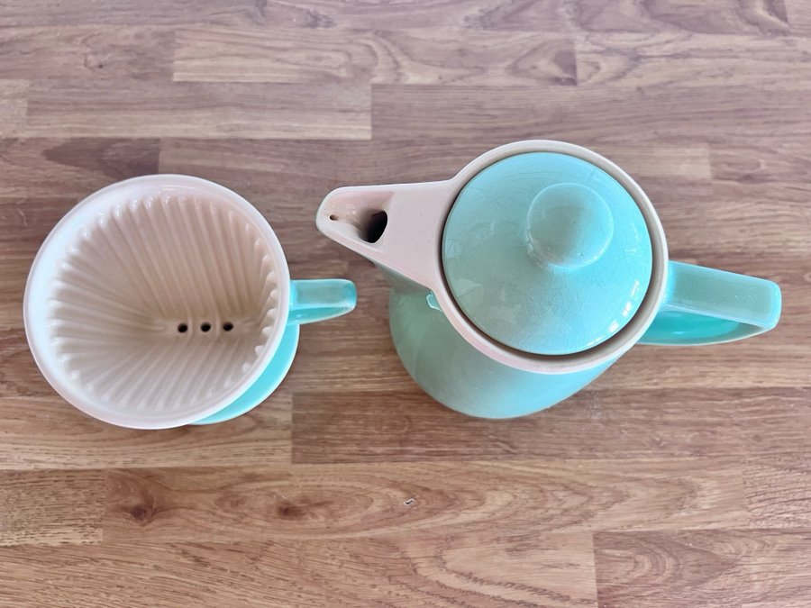 Melitta kaffekanna och kaffefilterhållare retro-vintage