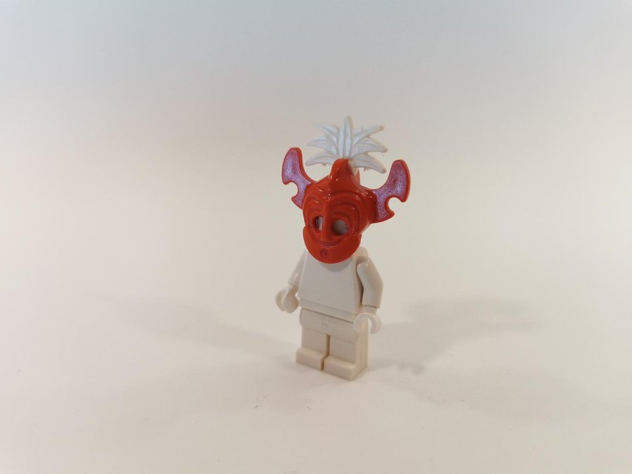 Lego - tillbehör - huvudbonad - mask - islanders - part 6030 / 6029b - röd