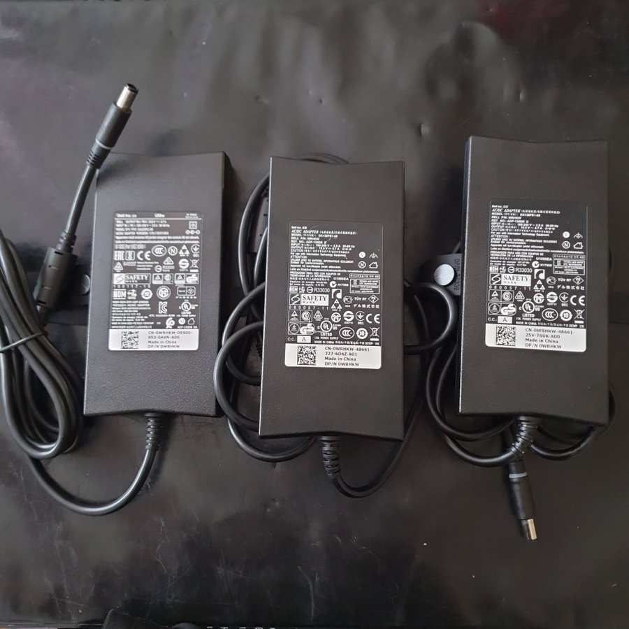 3 st Dell AC/DC adapter