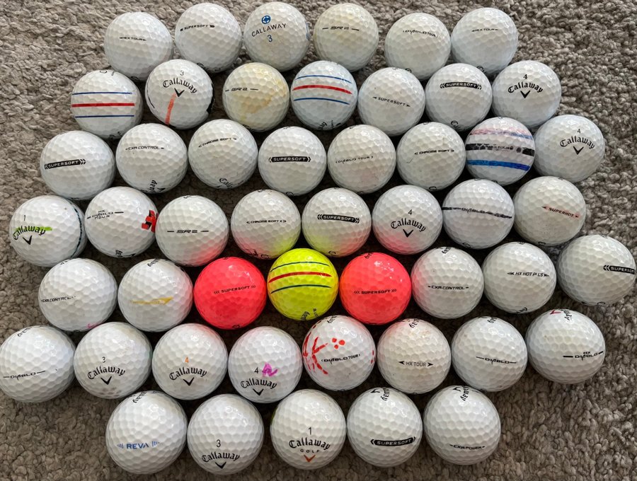 50 st mixade Golfbollar Callaway - Blandade Modeller för bra skick