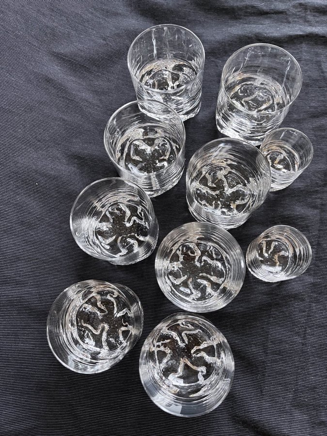 Gaissa Iittala Tapio Wirkkala 8+2 glas