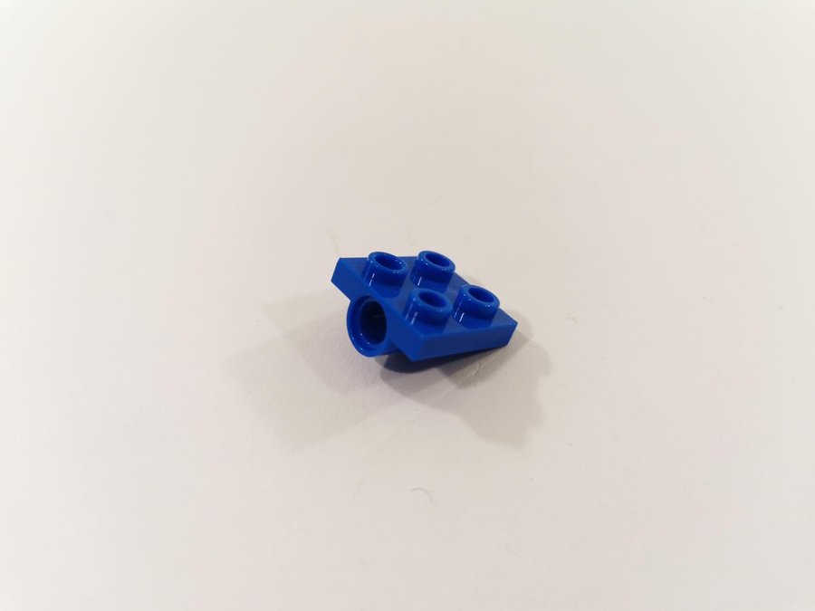 Lego - technic - 2x2 - modifierad - pin hål - part 2444 - blå