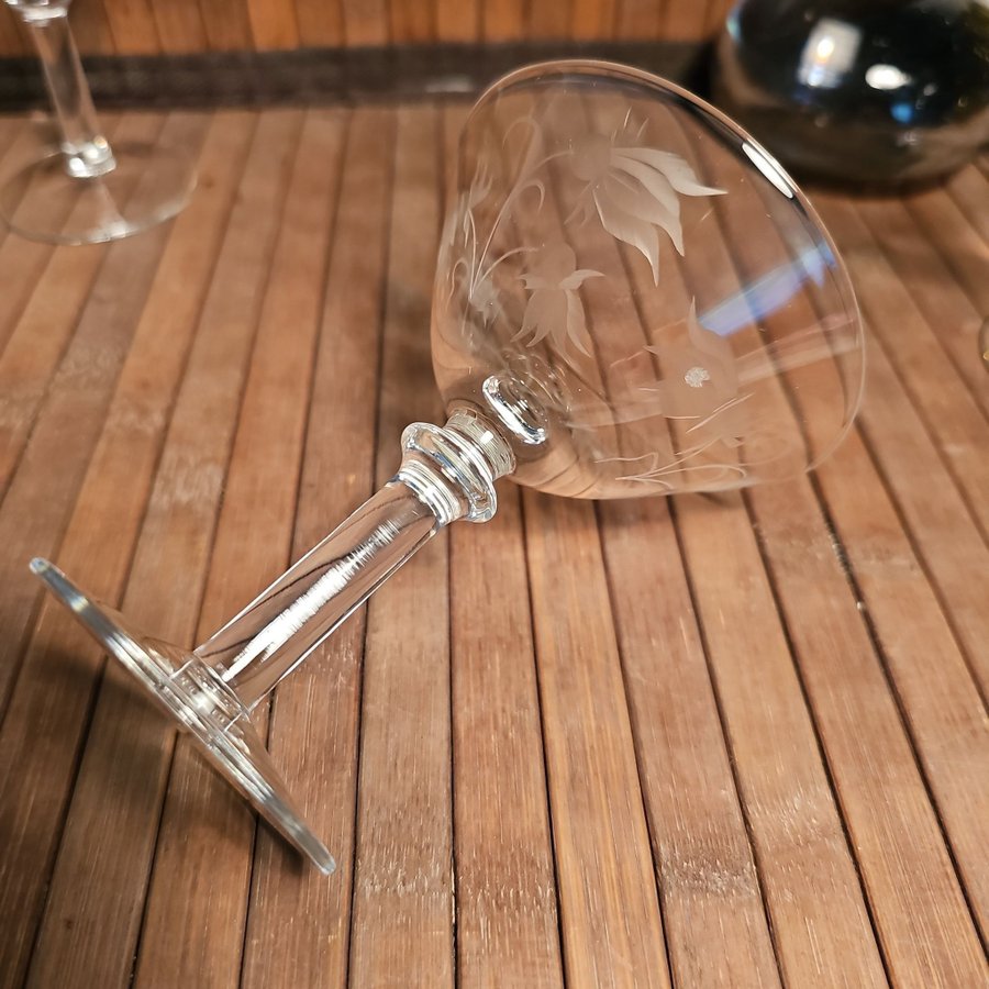 2 st vintage Blåklocka vinglas likörglas martiniglas från Duka