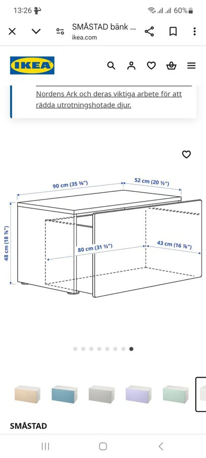 IKEA SMÅSTAD Bänk