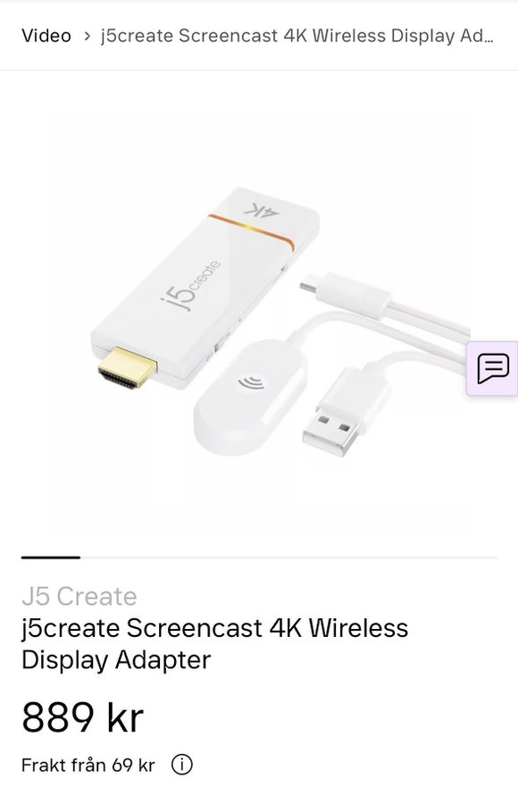 j5create ScreenCast 4K Ultra Wireless Display Adapter (New)