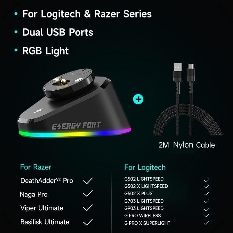 NY Laddstation för Logitech G-serie/Razer DeathAdder m.fl | Ord. pris 389kr