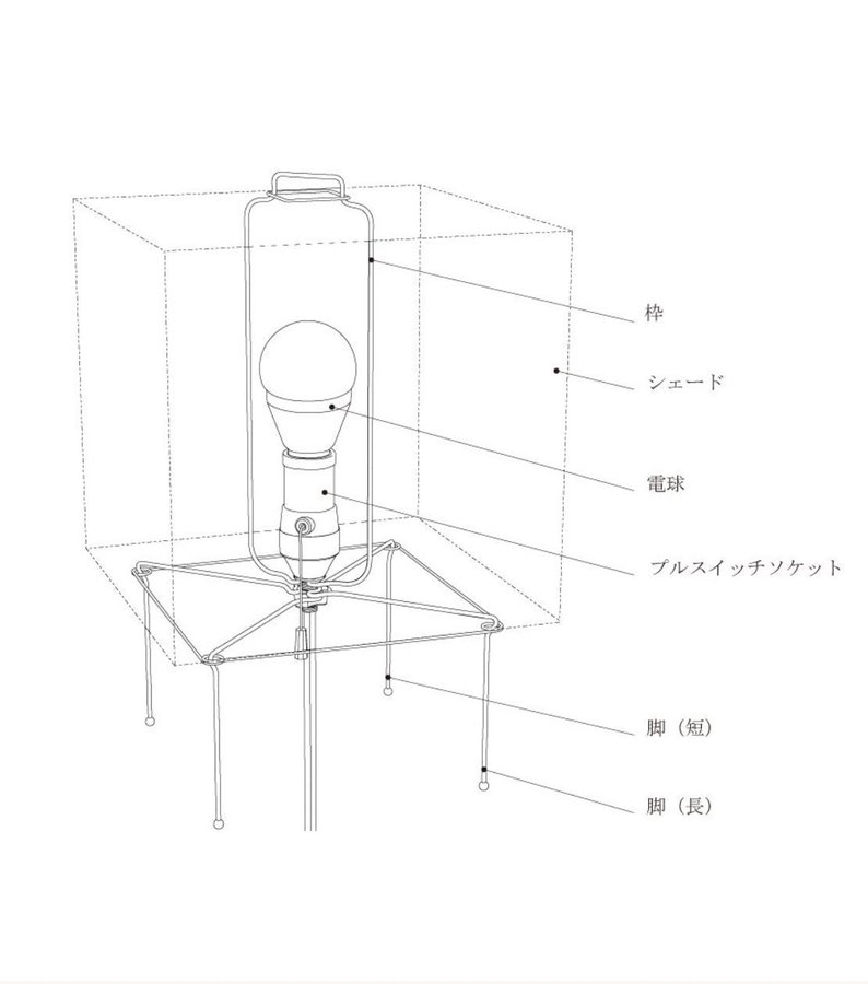 Akari / Isamu Noguchi 5a golvlampa / bordlampa