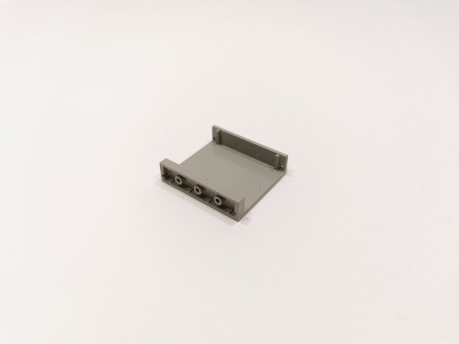 Lego - panel - solid stud - 1x4x3 - part 4215 - ljusgrå (old light gray)