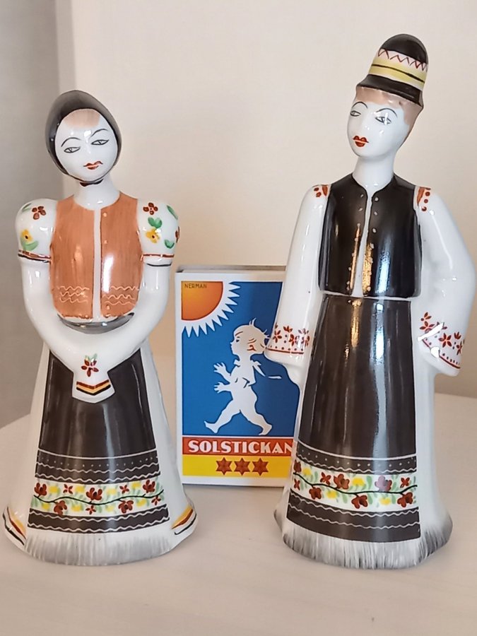 Hollohaza, Hungary vintage figurines handpainted porcelain