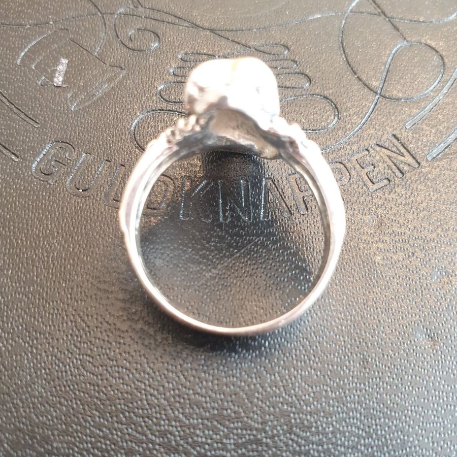 Vintage ring 925 Trollkarlen GANDALF kristall kula