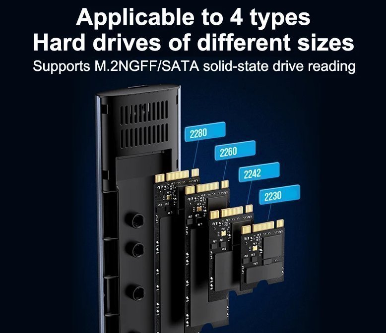 M2 SSD-fodral NGFF SATA-hårddisk