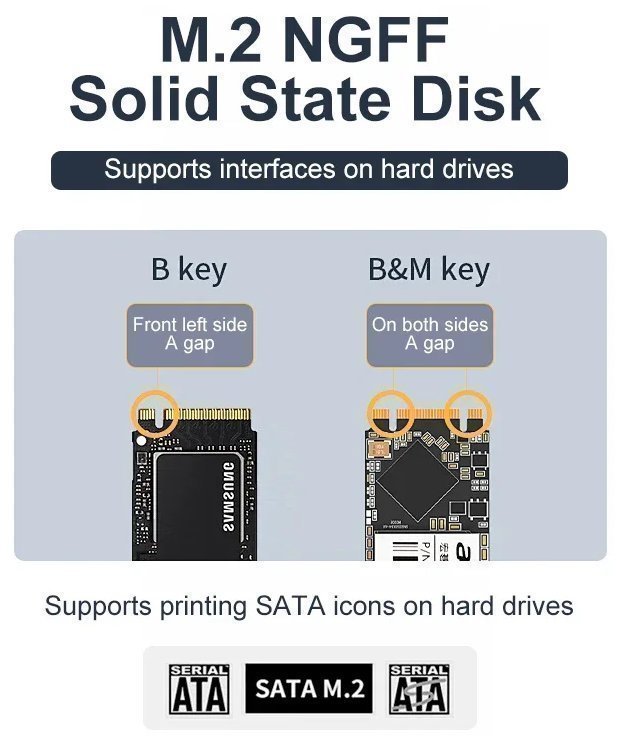 M2 SSD-fodral NGFF SATA-hårddisk