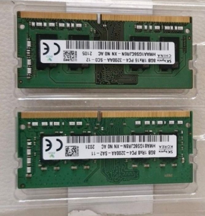 2x Hynix Sodimm ddr4 3200mhz minnen totalt 16gb